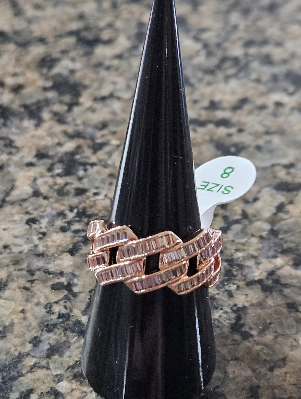 Bomb Party RG66957 "Catwalk Worthy" April Diamond Cubic Zirconia Sz 8